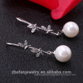 pearl and 925 sterling silver jewelry Earring